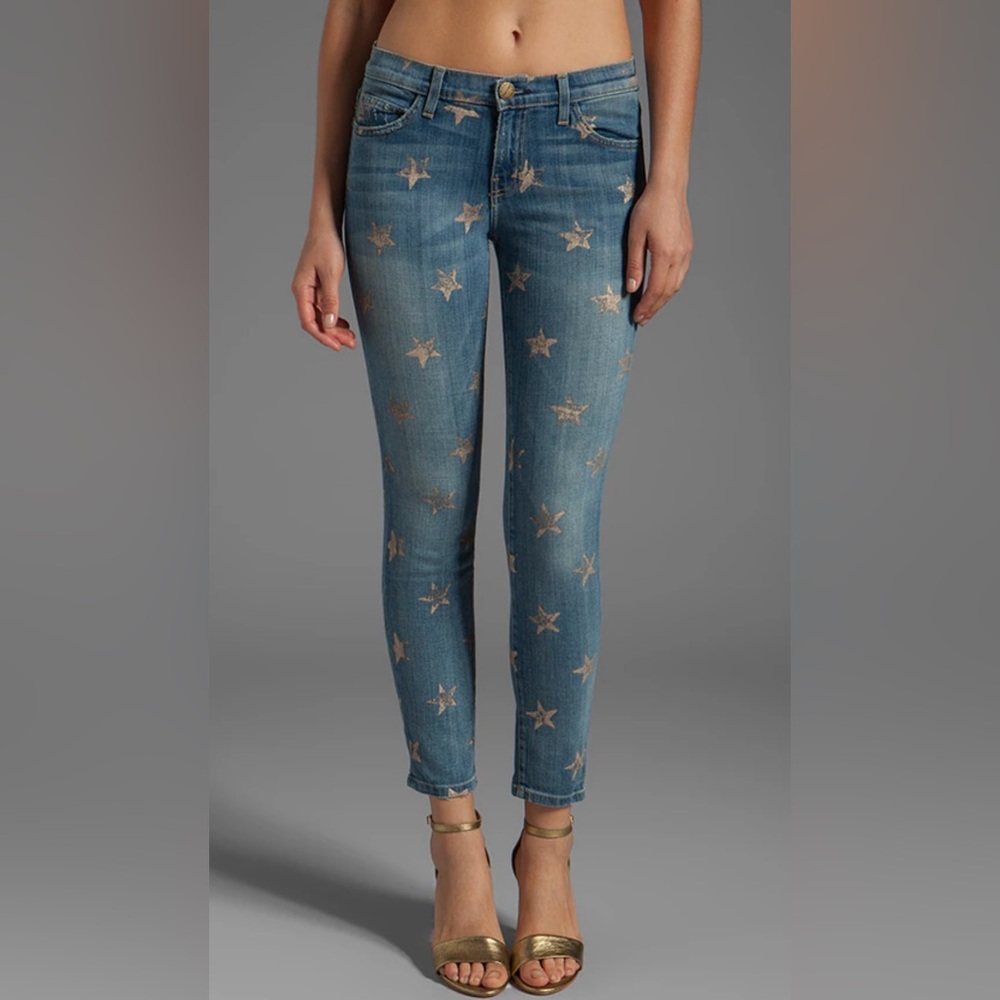 Anthropologie Current Elliot The Stiletto in Super Loved with
Rose Gold Stars - Picture 1 of 7